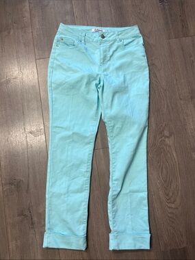 d. jeans Light Aqua Cropped Straight-Leg Jeans